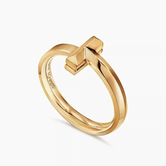 NEW Tiffany & Co T1 Ring in 18K Yellow Gold, 2.5 mm Wide size 9.5